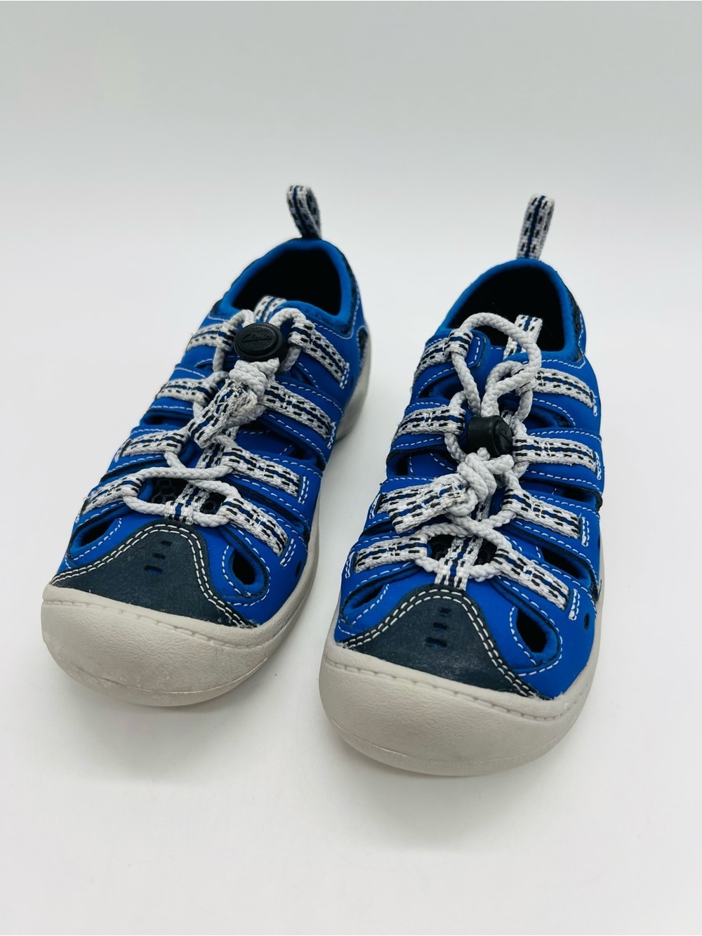 Clarks Blue and White Kids Water Resistant Hiking Sandals Size 11.5W